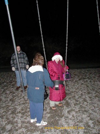the group checking out other swings for  EMF readings